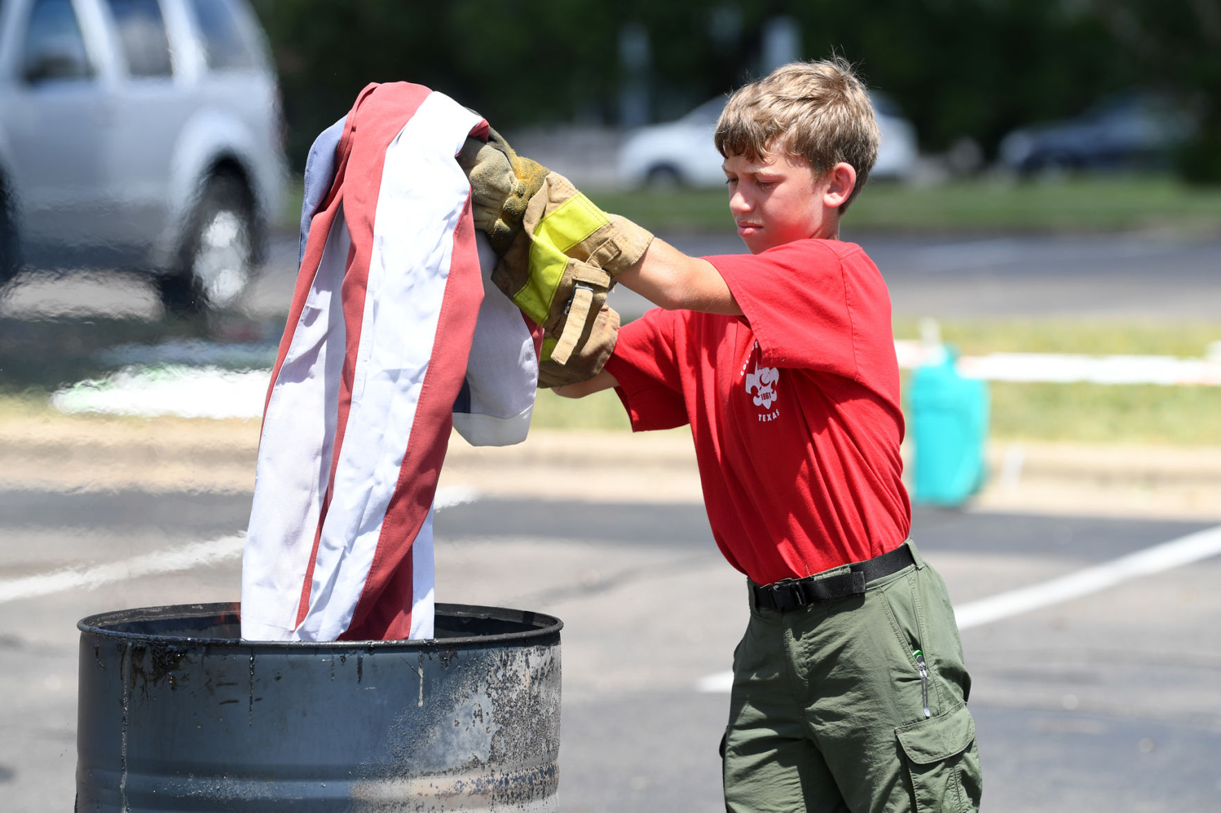 Flag retirement ceremony